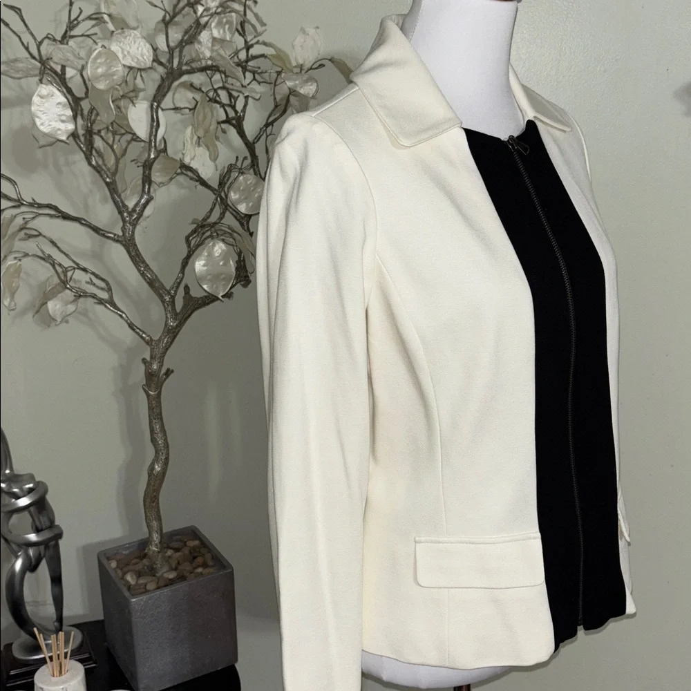 Chico's Black Cream Blazer